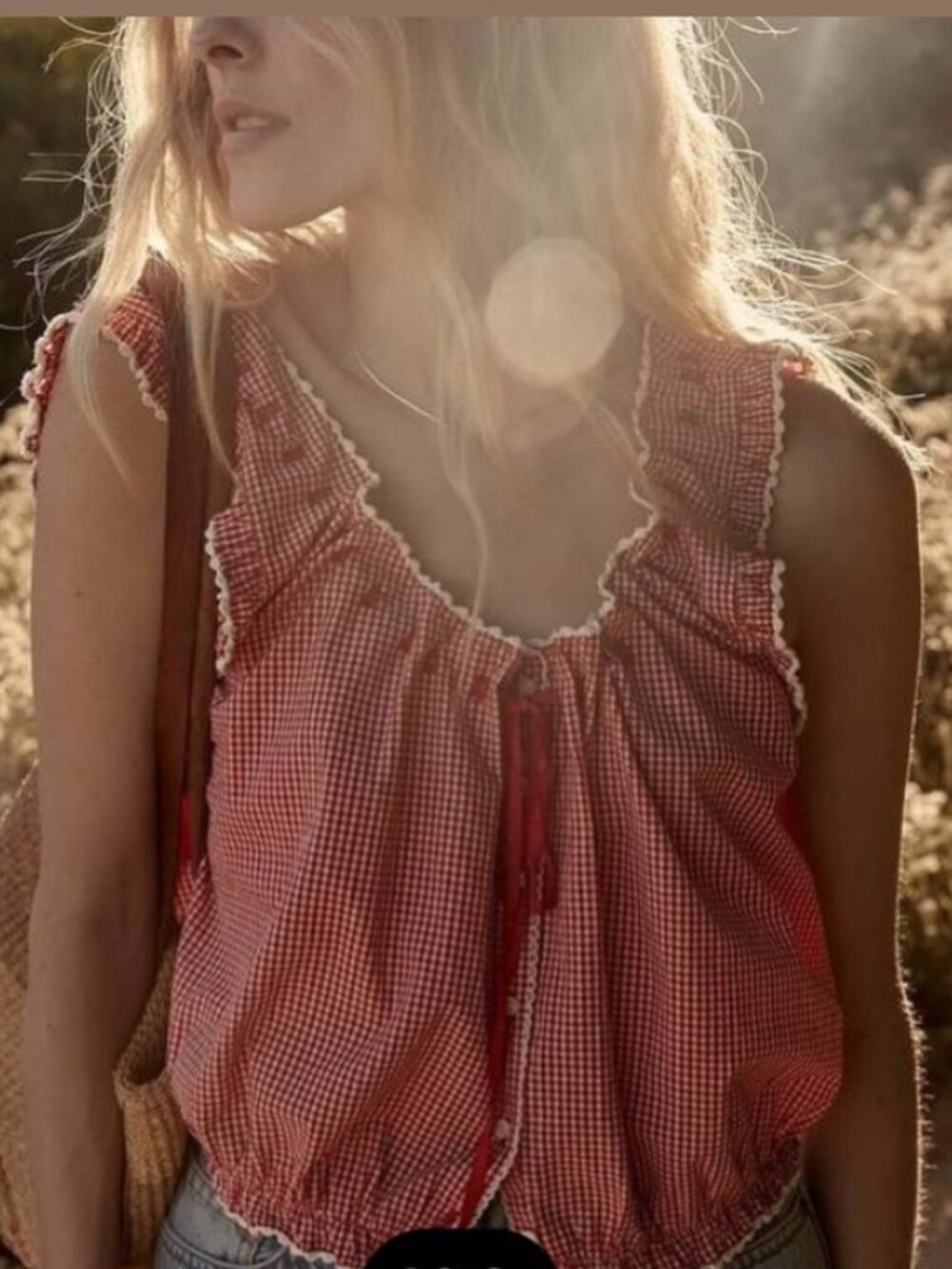 Doen Traveler in Cerise Gingham